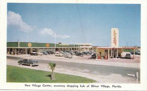 Postcard New Village Center Shopping Hub Ellinor Village FL