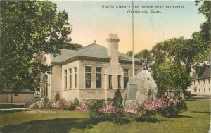 Public Library World War Memorial Westbrook Connecticut 1941 Postcard 20-9930