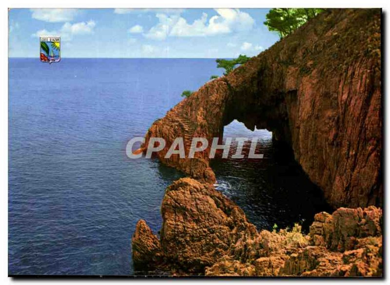 Postcard Modern Theoule Riviera French Riviera Red Rocks Cave Gardanne