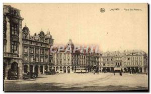 Old Postcard Belgium Leuven Martyrs Square