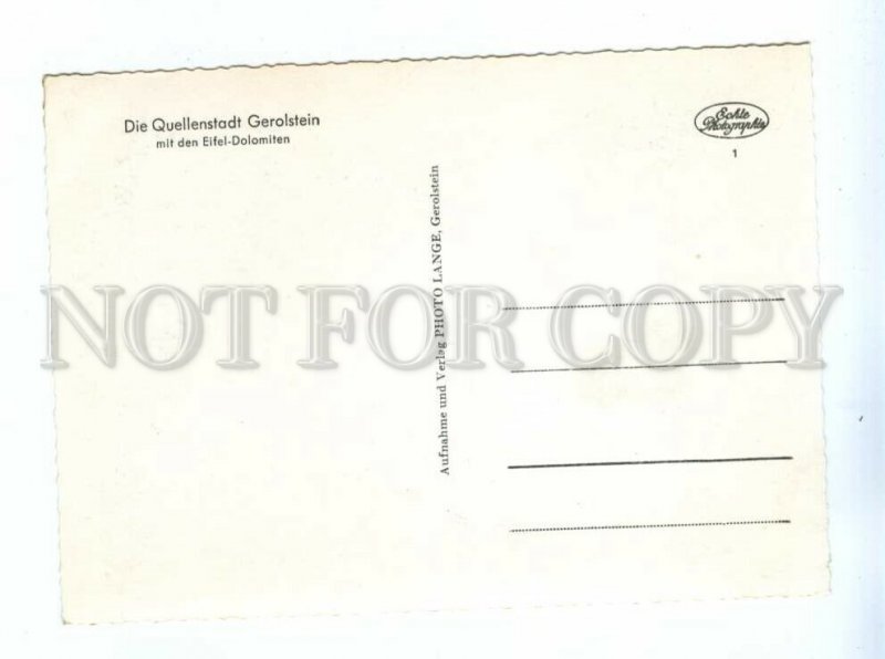239456 GERMANY Gerolstein Eifel Quellenstadt old postcard