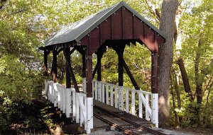 Dutch Wonderland #1 Covered Railroad Bridge Lancaster, Pennsylvania PA s 