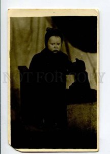 3015430 Girl Winter Coat TEDDY BEAR Toy old russian REAL PHOTO