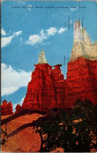 Vtg Utah UT Queen Victoria Bryce Canyon National Park 1940s Postcard