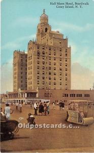 Half Moon Hotel, Boardwalk Coney Island, NY, USA Amusement Park Unused 