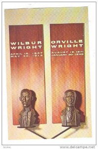 Busts of Orville & Wilbur Wright , Air Force Museum , Ohio , 40-60s