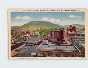 Postcard Looking Across Business Section, Roanoke, Virginia