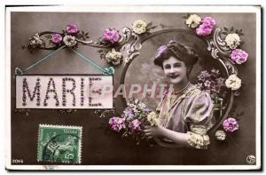 Old Postcard Marie Surname