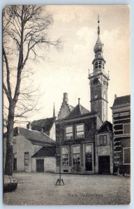 Walcheren Netherlands Postcard Veere Town House Tower c1910 Unposted Antique