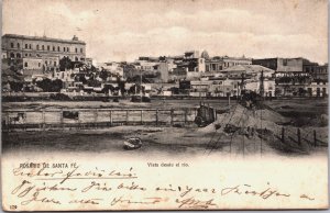 Argentina Rosario De Santa Fe Vista Desde El Rio Vintage Postcard C044