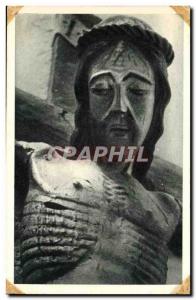 Saint Savin Old Postcard Christ's face Spanish 14th work