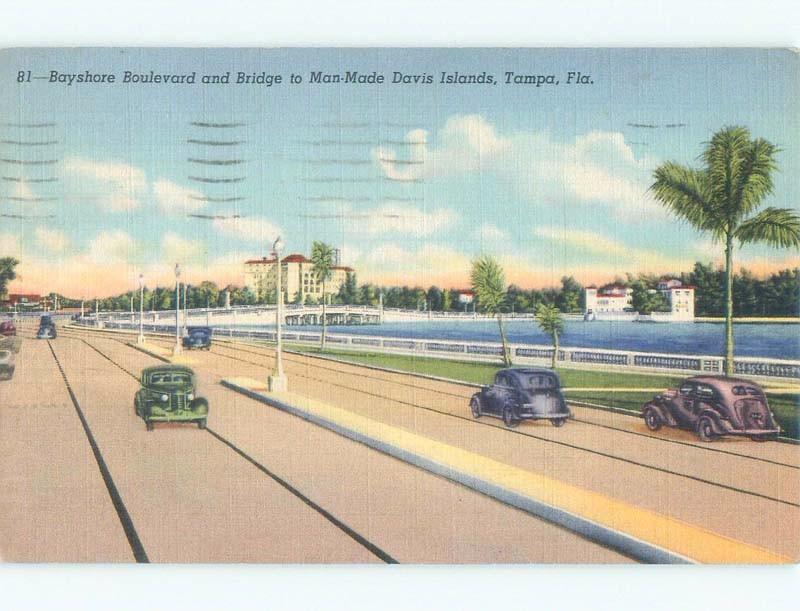 Linen BRIDGE TO DAVIS ISLANDS Tampa Florida FL d4684