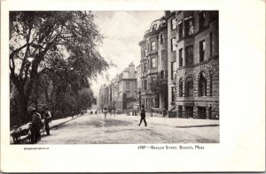 Postcard Beacon Street in Boston, Massachusetts