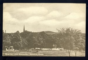 Norwood, Massachusetts/MA Postcard, Blue Hill From Beacon Hill*