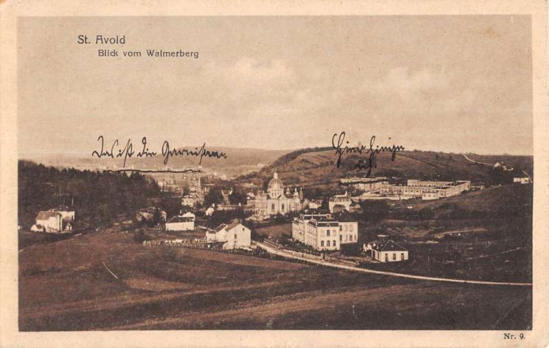 St Avold France Birdseye View Historic Bldgs Antique Postcards K17491