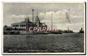 Postcard Old Port Said Ofice of the Suez Canal Company in Egypt