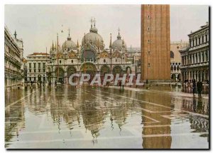 Modern Postcard Venezia St. Mark's Square with the high tide