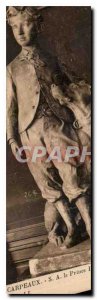 Postcard Old Carpeaux S A Prince Imperial and his dog Negro Museum of Valenci...