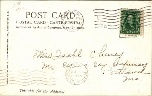 Washington Mansion Mansion Mount Vernon VA Virginia Antique Postcard PM Cancel
