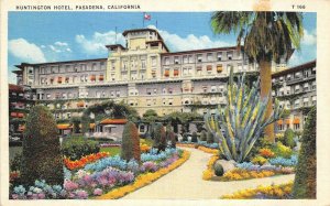 Pasadena California 1930s Postcard Huntington Hotel Flowers