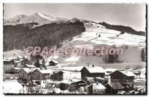 Postcard Old La Clusaz View Of Merle Wolf Tracks Needle