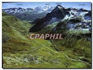 Postcard Modern Julier Pass Engadinerseite gegen Piz Bernina Piz Polaschin