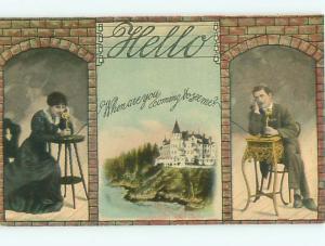 Divided-Back ROMANTIC COUPLE Great Postcard AA7515