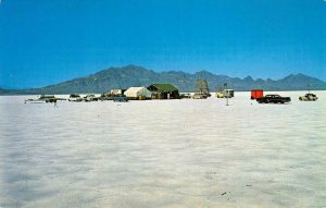 BONNEVILLE SALT FLATS Wendover, Utah-Nevada Car Racing c1950s Vintage Postcard