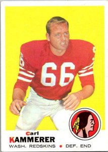 1969 Topps Football Card Carl Kammerer Washington Redskins sk5573