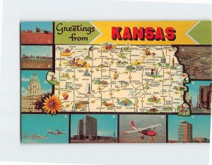 Postcard Greetings from Kansas USA