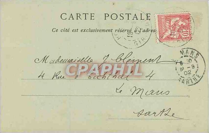 Postcard Old Church St. Seurin Bordeaux (map 1900)