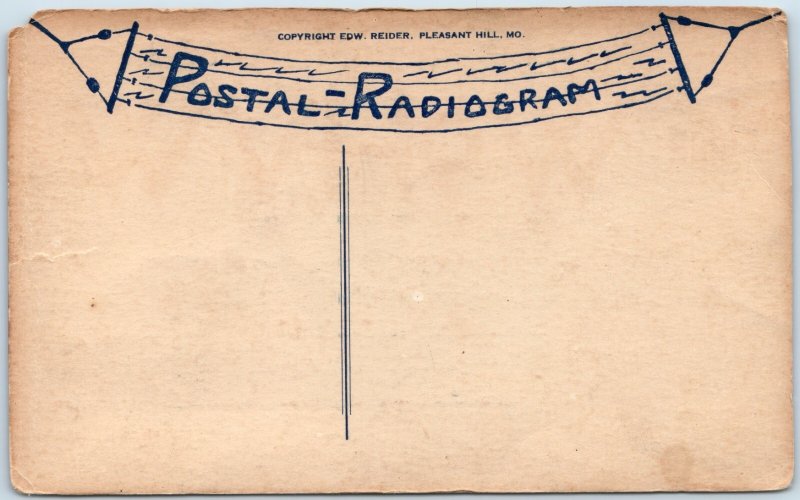Pleasant Hill MO W9HVW Ham Radio QSL Postal Radiogram Ridge Runner Net Burr A377