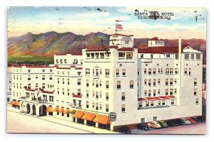Postcard Santa Rita Hotel Tucson Arizona c1956 Antique Automobiles