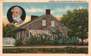 Vintage Postcard General Lee Headquarters Splendid Army Gettysburg Pennsylvania