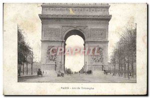 Old Postcard Paris Arc de Triomphe