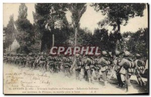 Old Postcard Militaria L & # 39armee English in Indian Infantry campaign arou...