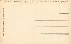 c1910 Berlin Germany hand colored park rose garden 1909 Postcard 4369