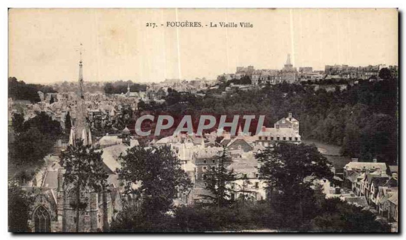 Old Postcard Fougeres Old Town