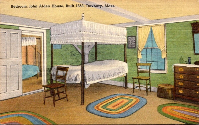 Massachusetts Duxbury John Alden House Built 1653 The Bedroom