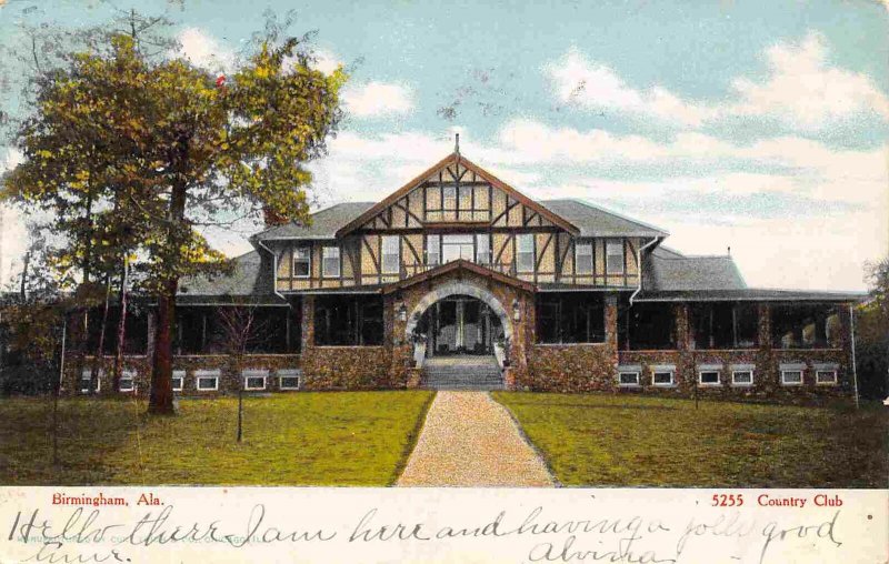 Country Club Birmingham Alabama 1906 postcard