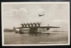 Mint Dornier DOX Giant Seaplane Real Picture Postcard 12 Motors