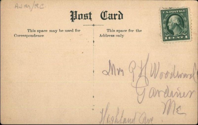 Bemis ME RR Train Station Depot c1910 Postcard