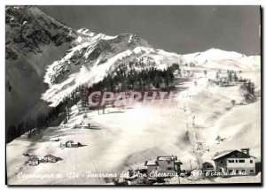 Modern Postcard Panorama del Courmayeur Plan Checrouit e Campi di sci