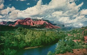 Vintage Postcard 1948 Oak Creek Arizona Quiet Stream Near Sedona Winds Arizona