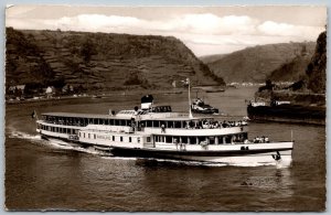 Steamship RHEINLAND Koln Dusseldorf Germany 1962 RPPC Real Photo Postcard