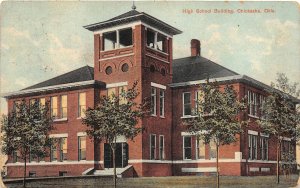 G49/ Chickasha Oklahoma Postcard c1910 High School Building