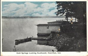 Cold Springs Looking Southwest, Hamilton IN Vintage Postcard J68