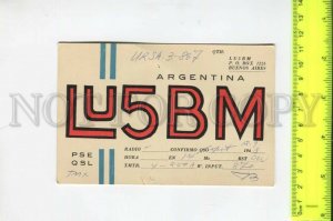 467018 1948 year Argentina Buenos Aires radio QSL card to USSR