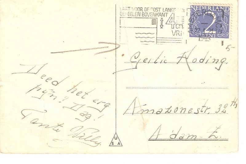 Humanized Cats. Boxing Old vintage Dutch postcard