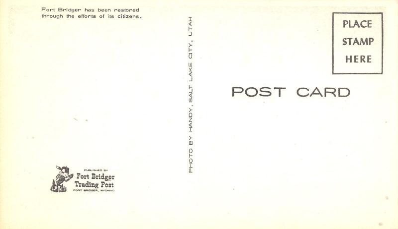 Fort Bridger Wyoming~Museum~1950-60s Car~Station Wagon~B&W Postcard 
